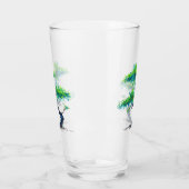 青い盆栽水彩 タンブラーグラス (左)