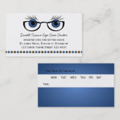 青い目と眼鏡 予約カード (正面/裏面)