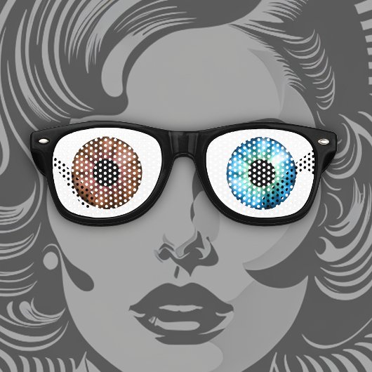 青い目と茶色の目！ レトロサングラス