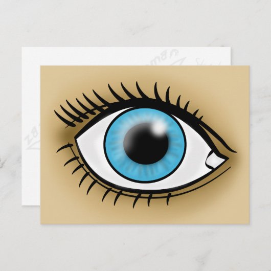 青い目のアイコン ポストカード (正面/裏面)
