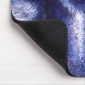 青い目のオオカミのマウスパッド マウスパッド (コーナー)