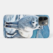 青い目のキツネシーンデザイン Case-Mate iPhoneケース (裏面(横))