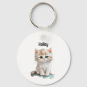 青い目のキーチェーンを持つPrecioius Kitten キーホルダー (裏面)