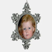 青い目のクリスマス スノーフレークピューターオーナメント (左)