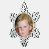 青い目のクリスマス スノーフレークピューターオーナメント (右)