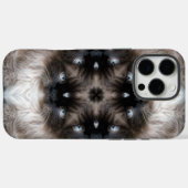青い目のシャム猫の万華鏡模様 Case-Mate iPhoneケース (裏面 (横))