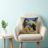 青い目のシャム猫モザイクタイル クッション (椅子)