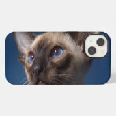 青い目のシャム猫 iPhoneケース (裏面横)