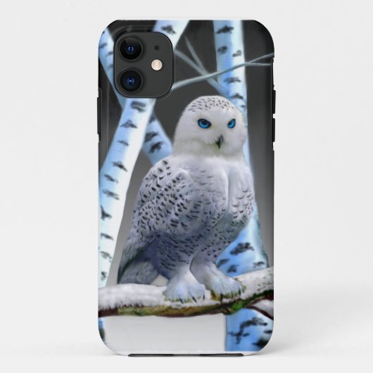 青い目のシロフクロウ Case-Mate iPhoneケース (裏面)