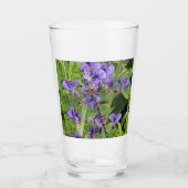 青い目のダーナトンボ紫色の花 タンブラーグラス (正面)