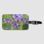 青い目のトンボと紫の花 ラゲッジタグ (正面横)