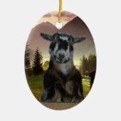 青い目のナイジェリアの小型クリスマスのオーナメント セラミックオーナメント (正面)