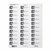 青い目のハスキーの宛名ラベル ラベル (フルシート)