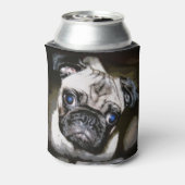 青い目のパグ顔 缶クーラー (缶裏面)