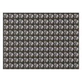 青い目のパグ黒 テーブルクロス (正面(横))