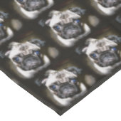 青い目のパグ黒 テーブルクロス (アングル)