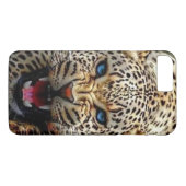 青い目のヒョウiPhoneケース Case-Mate iPhoneケース (裏面(横))