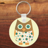 青い目のフクロウ キーホルダー (正面)