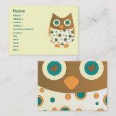 青い目のフクロウ 名刺 (正面/裏面)