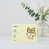 青い目のフクロウ 名刺 (スタンド正面)