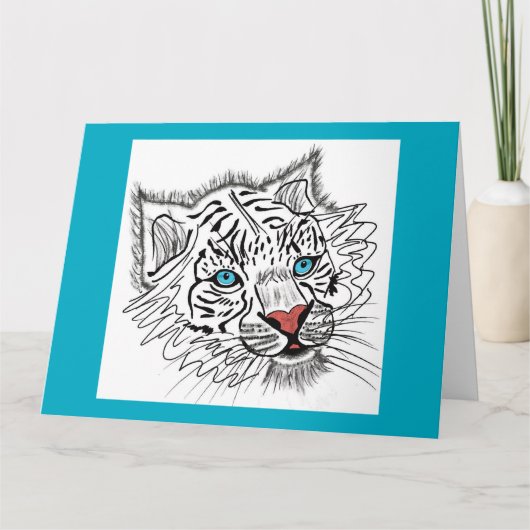 青い目のベビー虎 カード (正面)
