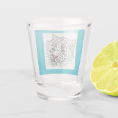 青い目のベビー虎 ショットグラス (裏面)