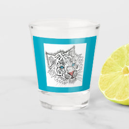 青い目のベビー虎 ショットグラス