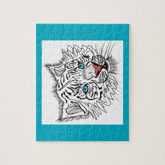 青い目のベビー虎 ジグソーパズル (縦)