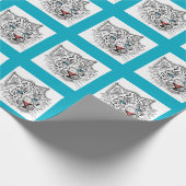 青い目のベビー虎 ラッピングペーパー (角)