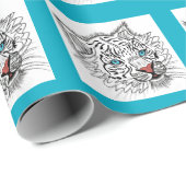 青い目のベビー虎 ラッピングペーパー (ロールコーナー)