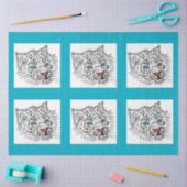 青い目のベビー虎 薄葉紙 (クラフト)