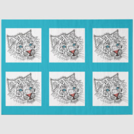 青い目のベビー虎 薄葉紙