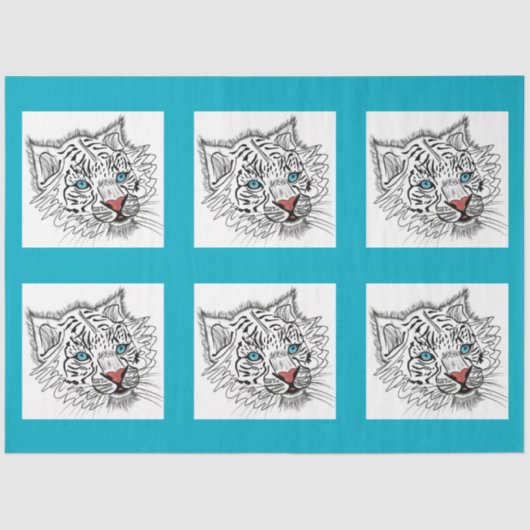 青い目のベビー虎 薄葉紙 (正面)