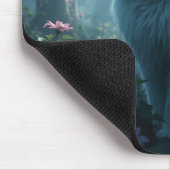 青い目のマウスパッド付き白猫 マウスパッド (コーナー)