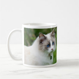 青い目のラグドール子猫 コーヒーマグカップ