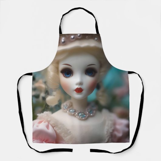 青い目のヴィンテージ人形 エプロン (正面)