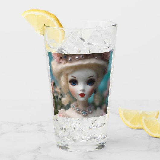 青い目のヴィンテージ人形 タンブラーグラス (アイス正面)
