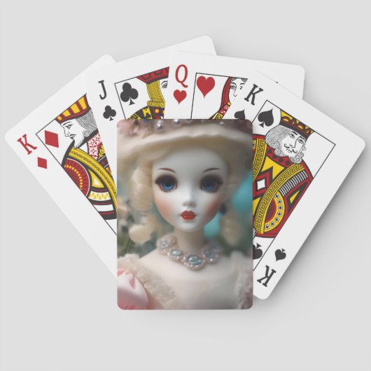 青い目のヴィンテージ人形 トランプ (裏面)