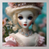 青い目のヴィンテージ人形 ポスター (正面)