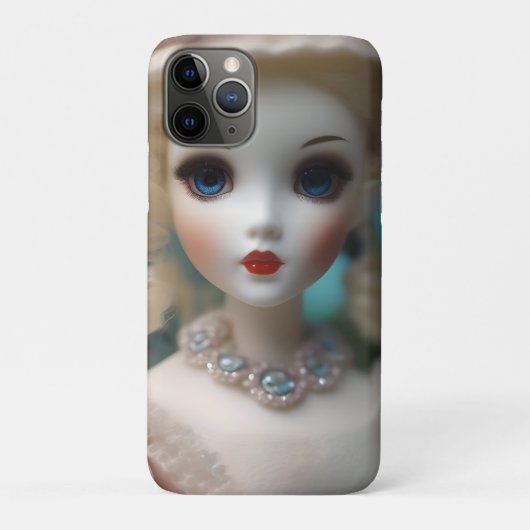 青い目のヴィンテージ人形 Case-Mate iPhoneケース (裏)