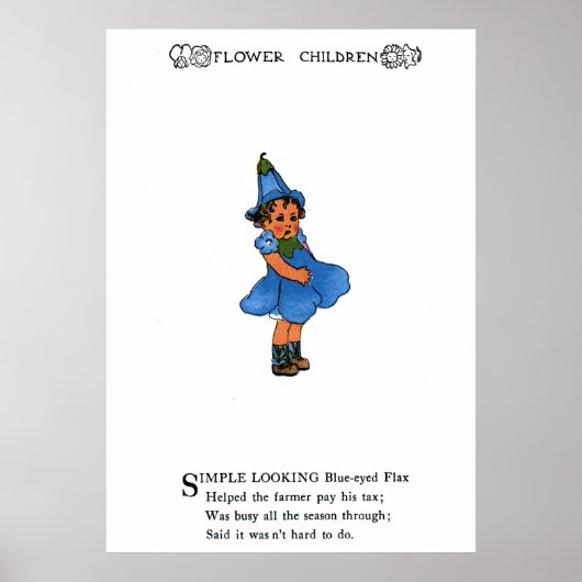 青い目の亜麻 ポスター (正面)