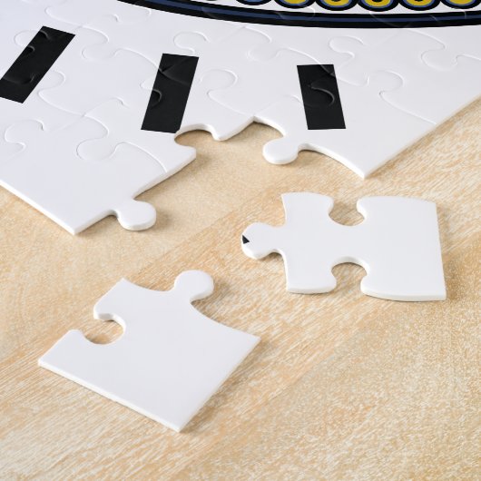 青い目の保護タリスマン民族魔法記号 ジグソーパズル (側面)