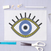 青い目の厄よけ  薄葉紙 (クラフト)