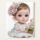 青い目の可愛い小さな女の子 プランナー手帳 (裏面)