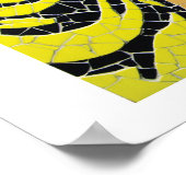 青い目の女の子，モザイク ポスター (角)