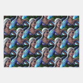 青い目の妖精 | Fairytale Mystical Ethereal ラッピングペーパーシート (正面3)