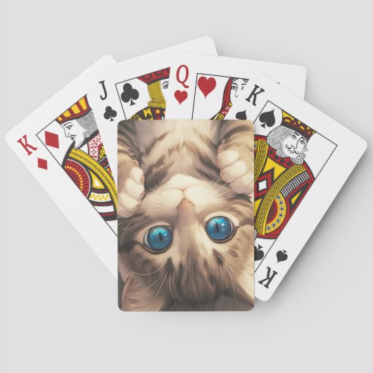 青い目の子ネコの怠惰な瞬間 トランプ (裏面)