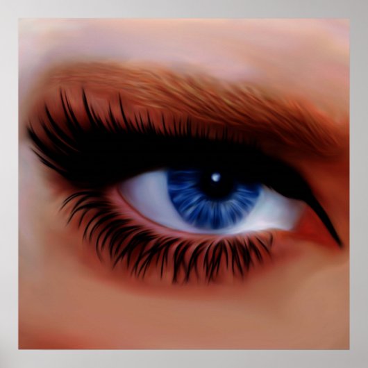 青い目の後ろに ポスター (正面)