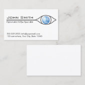 青い目の検眼医及び目の心配の名刺 名刺 (正面/裏面)