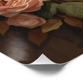 青い目の猫とバラ - エレガントな花のポスター ポスター (コーナー)